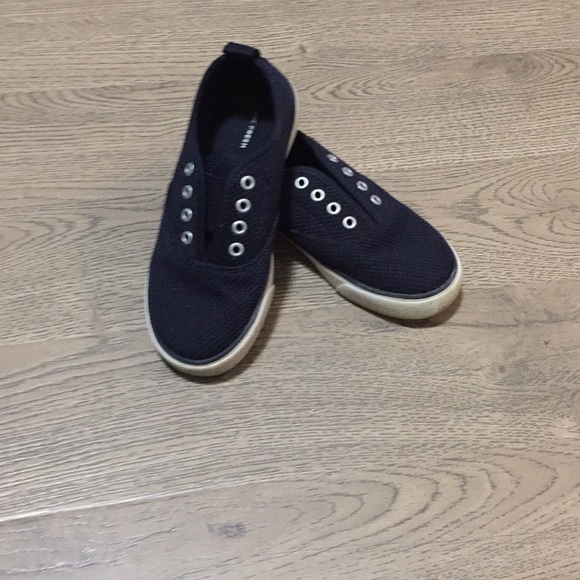 Boys laceless slip on sneakers  Navy J1 GUC - Picture 3 of 10